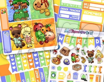 Animal Game MINI Weekly Planner Sticker Kit