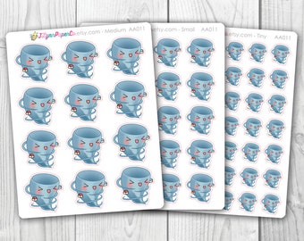 Kawaii Tornado Weather Stickers | AA011