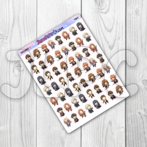 Wizards & Witches 1 Character Stickers Tiny ~ 0.5 inch