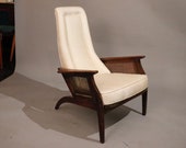 Mid century Adrian Pearsall highback Style canning lounge chair 1960s circa in original condition