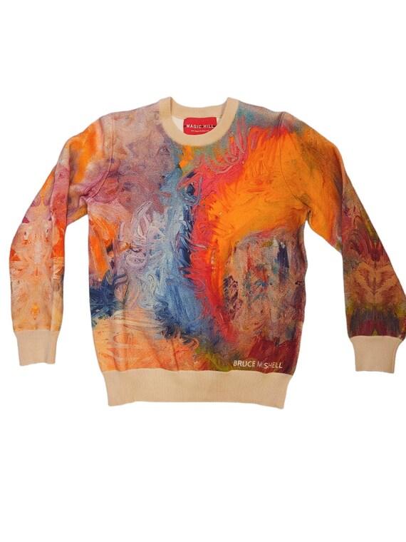 100% Cotton Custom "Bruce Mishell" Art Sweater.