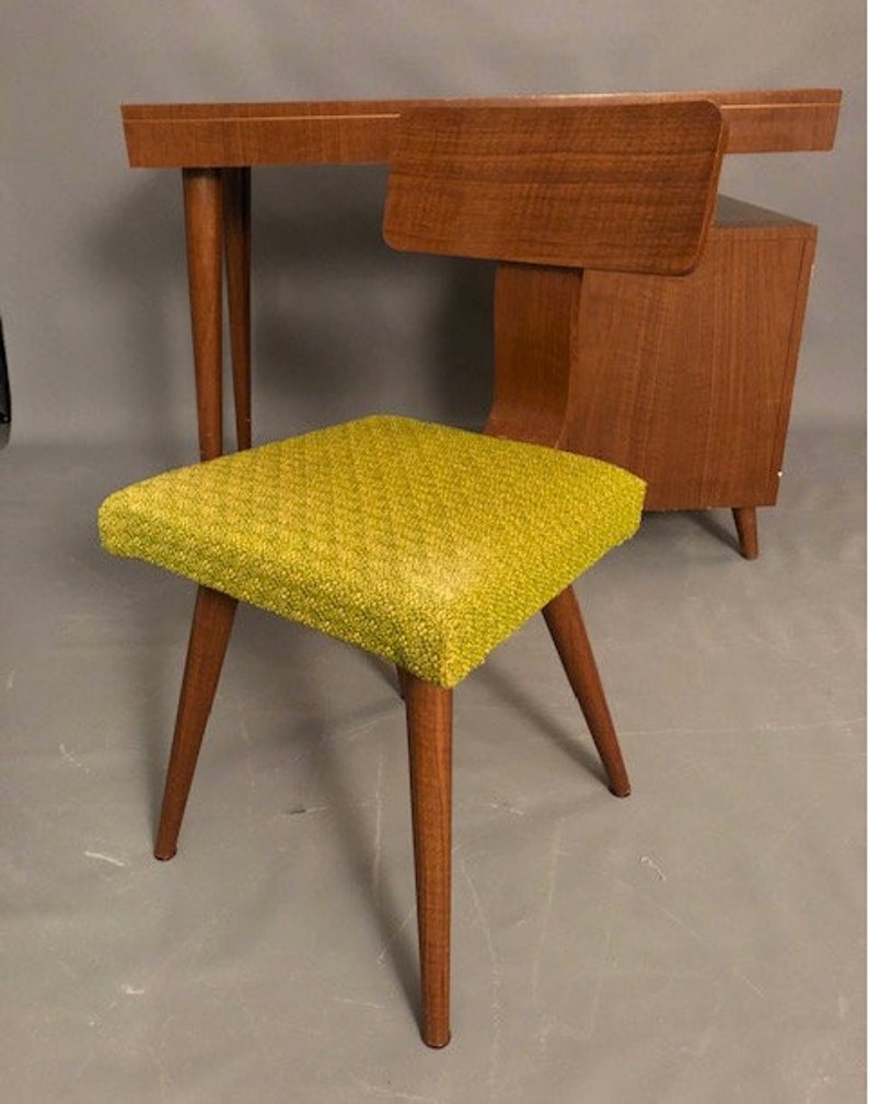 1960s Mid Century Modern Walnut Writing Desk And Chair 2