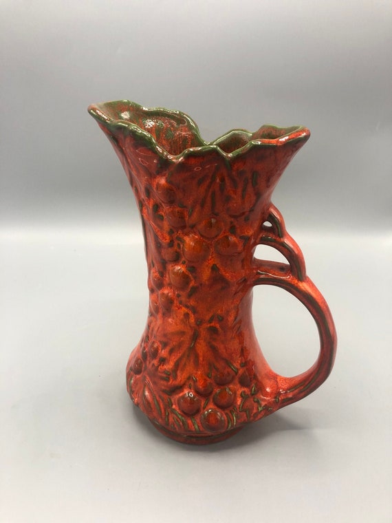 Mid-Century ceramic Danish orange vase