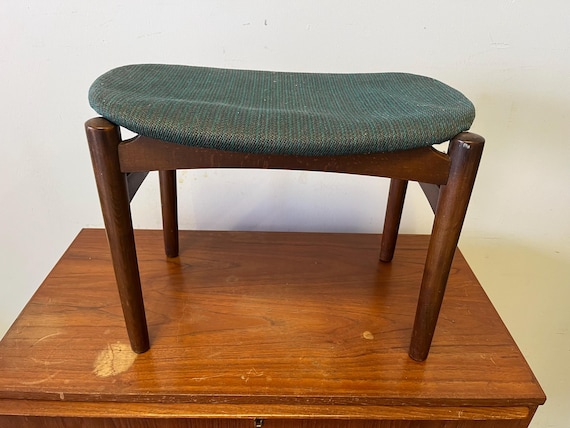 Mid-Century Danish Teak small  ottoman 1960's  (ONE)