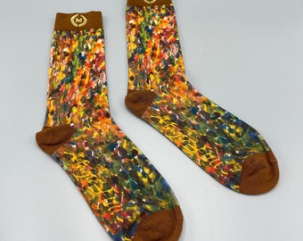 Bruce Mishell's "Unity" Casual Multi Colored Casual Sock 100% cotton perfect for the summer or winter. Feels great on the skin.