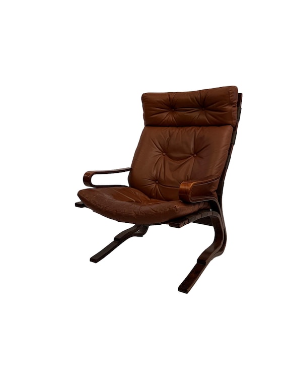 Mid-Century Scandanavian Einar Hove skyline leather chair