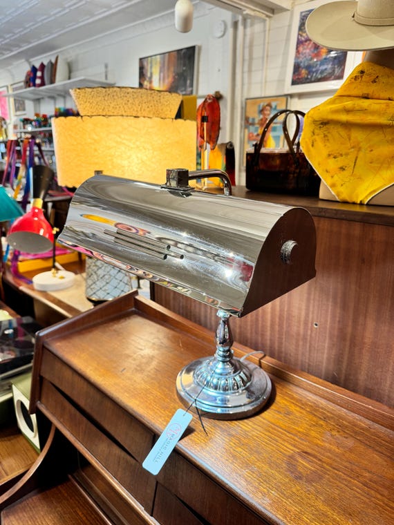 1950s mid-century chrome desk lamp