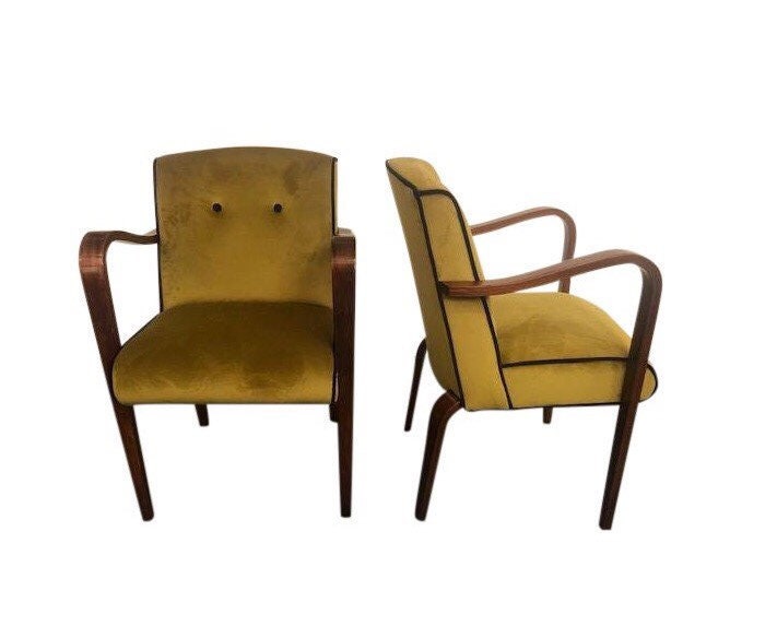 Mid Century Thonet Co Restored Bentwood Chairs A Pair