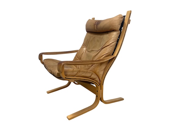 Mid Century Westnofa Norway Vintage Ingmar Relling Leather Siesta Chair