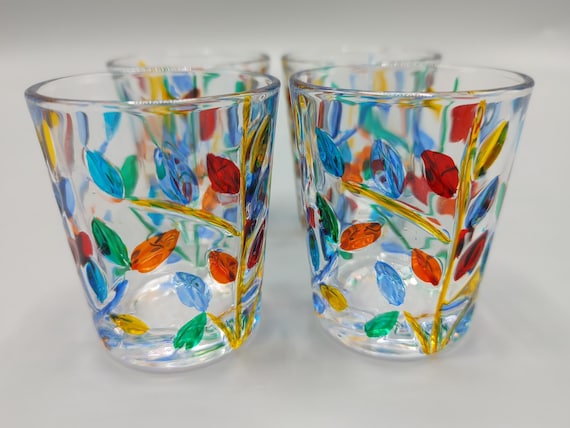 Enchanted, MURANO Italian Crystal Shot Glasses- SET OF 4!