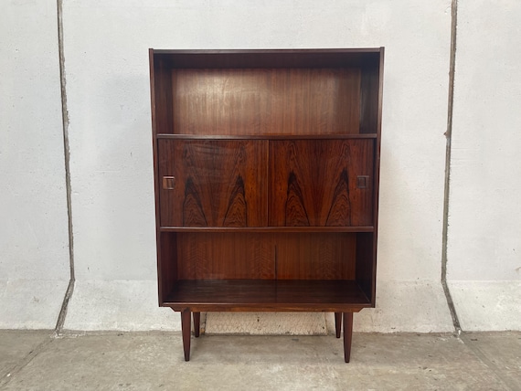 Mid Century 1960's Rosewood Bookcase with storage