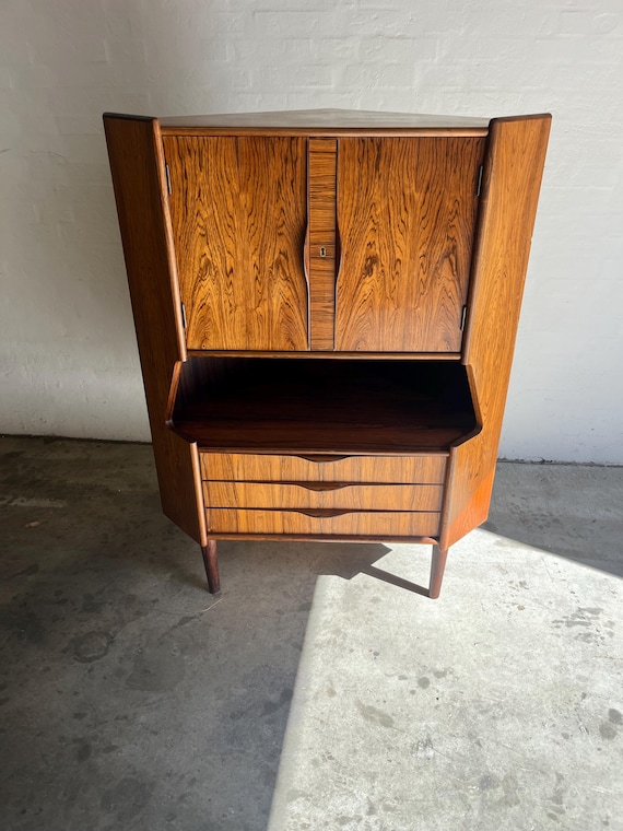 Mid-Century danish rosewood corner hutch 1960's