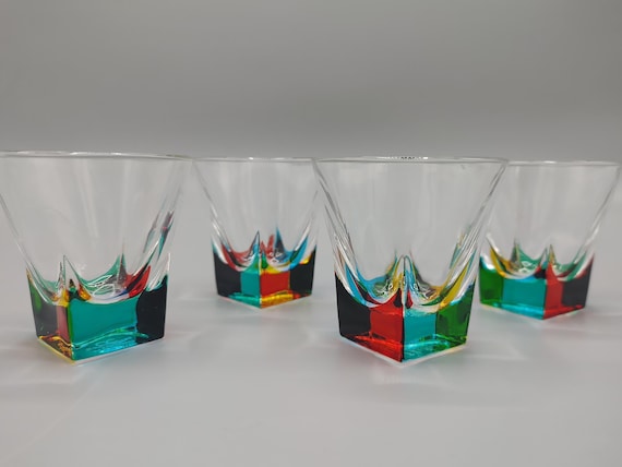 Enchanted, MURANO Italian Crystal Shot Glasses- SET OF 4!