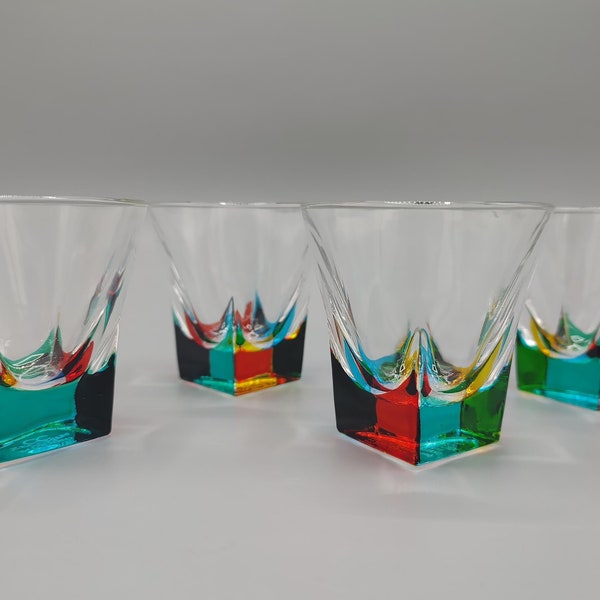 Enchanted, MURANO Italian Crystal Shot Glasses- SET OF 4!