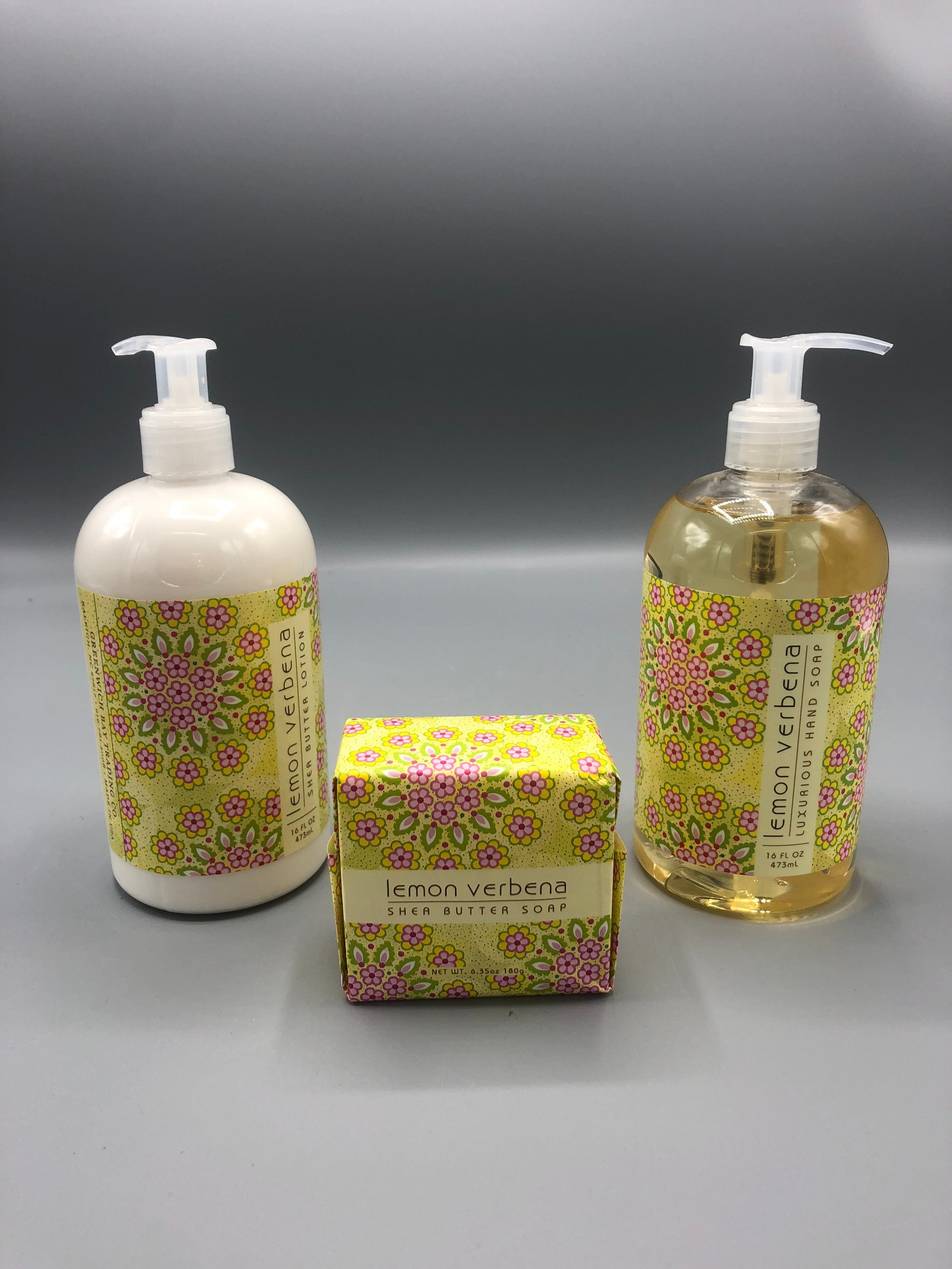 Lemon verbena luxurious hand soap Shea Butter lotion & bar soap