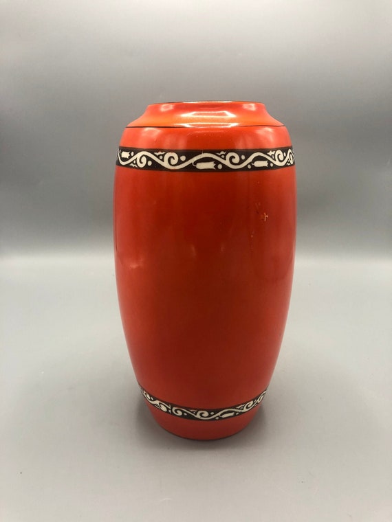 Mid-Century ceramic orange vase