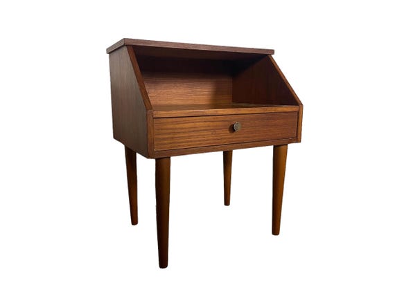 Mid-Century Teak bedside table 1960's   L17 D13 H21