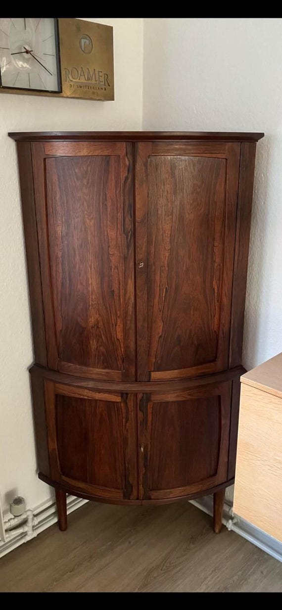 Mid-Century Danish rosewood corner cabinet 1960's