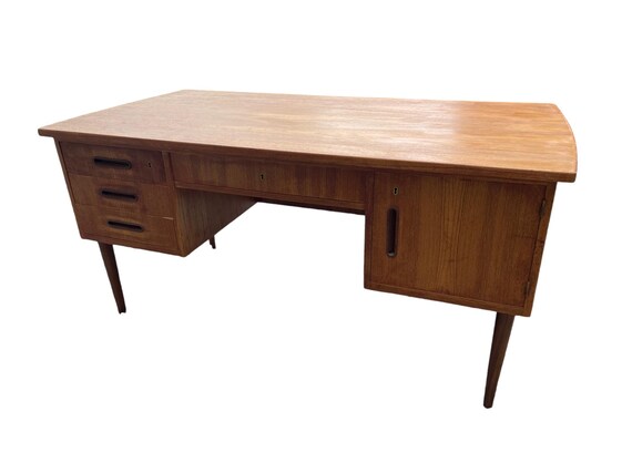 Mid Century Danish Teak Desk with (3) drawers