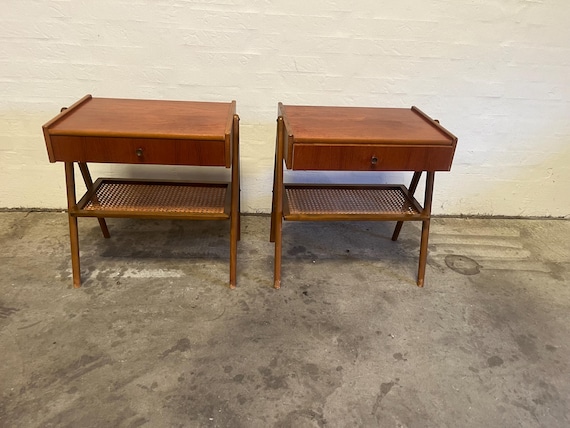 Mid-Century Teak Nightstands (pair)