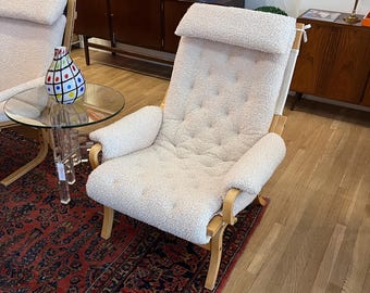 BRUNO MATHSSON/オットマン ウッド BEG RESERVED Bruno Mathsson Chair Scandinavian Lounge Chair Mid