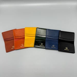Genuine leather wallet - dark green (smaller size)