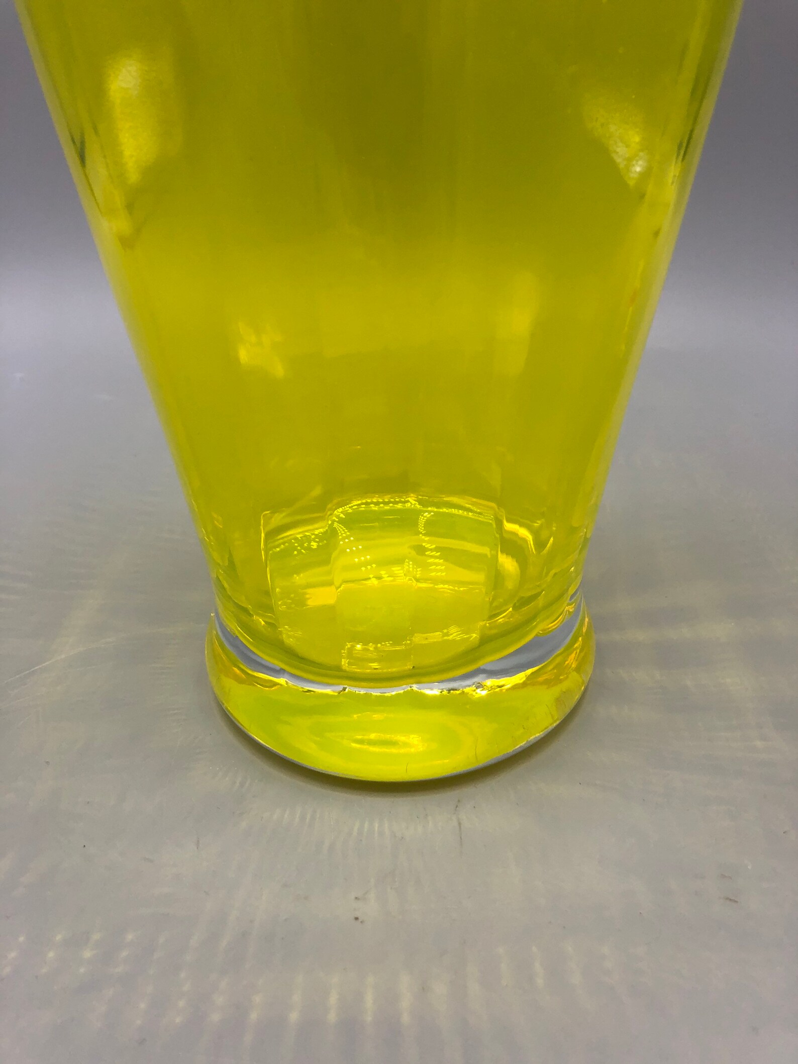 Mid Century Hand Blown Yellow Vase Glass Made by krosno Etsy