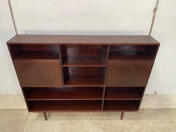 Mid Century Danish Rosewood Bookcase with Storage