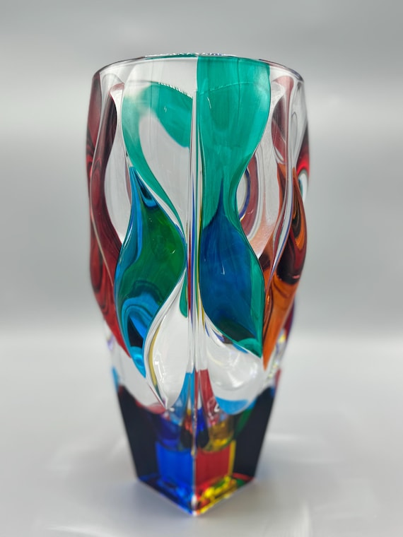 Murano Style Multi Color Vase by Zecchin