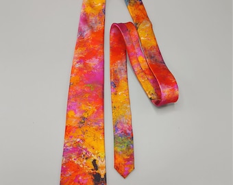 Hand Made 100% Silk Neck Tie Print by Bruce Mishell