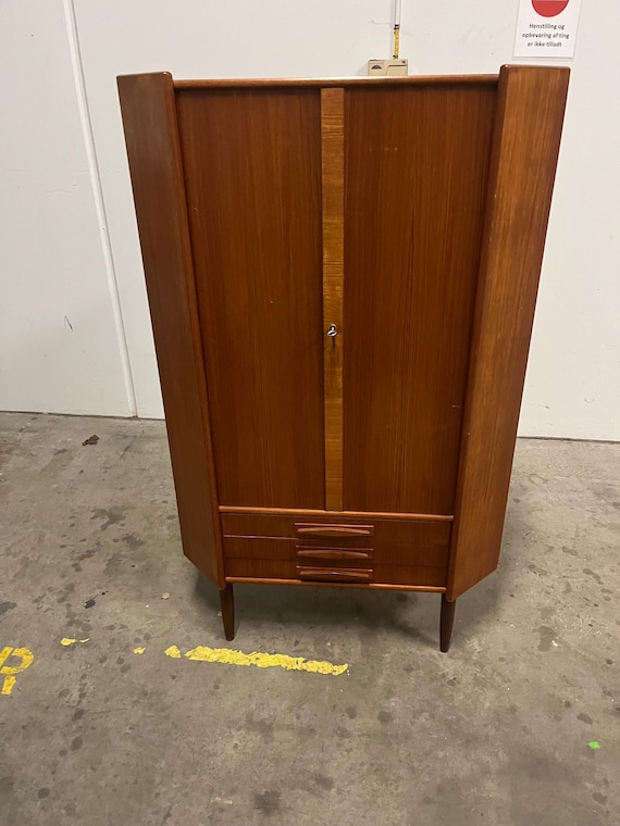Mid-Century Teak Corner Cabinet
