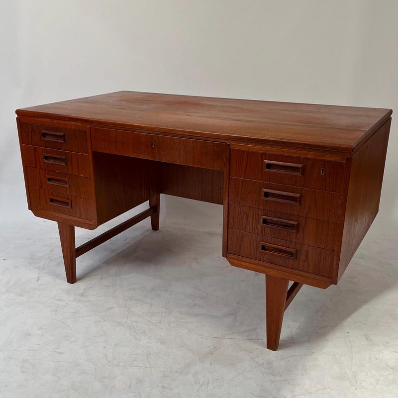 Teak Desk - Etsy