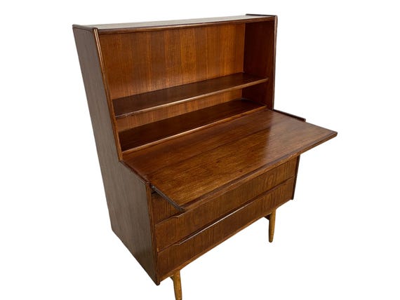 Mid-Century Teak Secretary with (3) Drawers