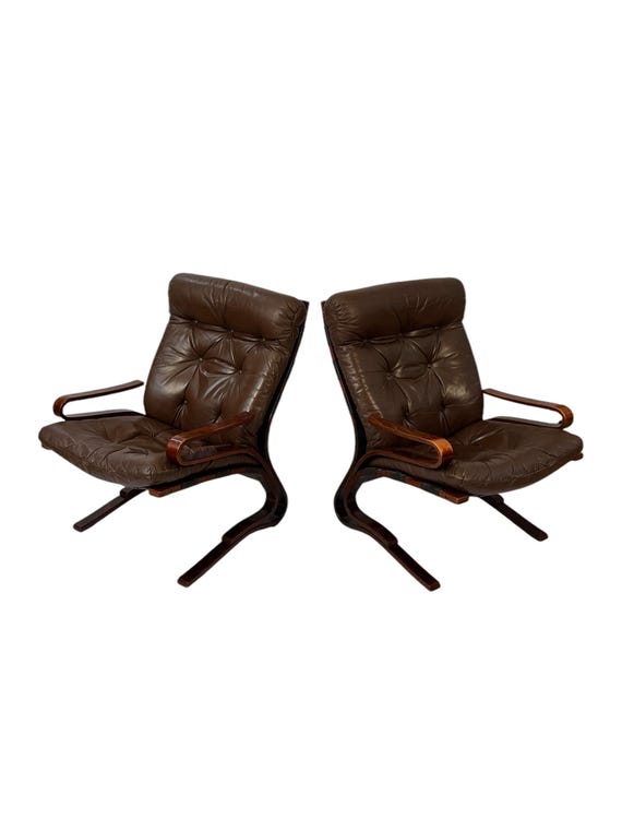 Mid Century Elsa Nordahl Solheim lounges (pair)