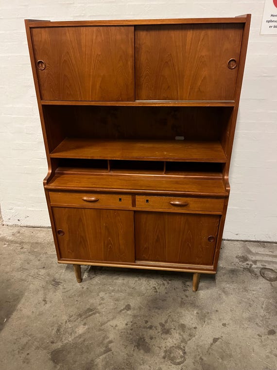 Mid-Century- Teak Storage shelving unit