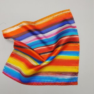 100% Silk handkerchief scarf pocket square print by Bruce Mishell