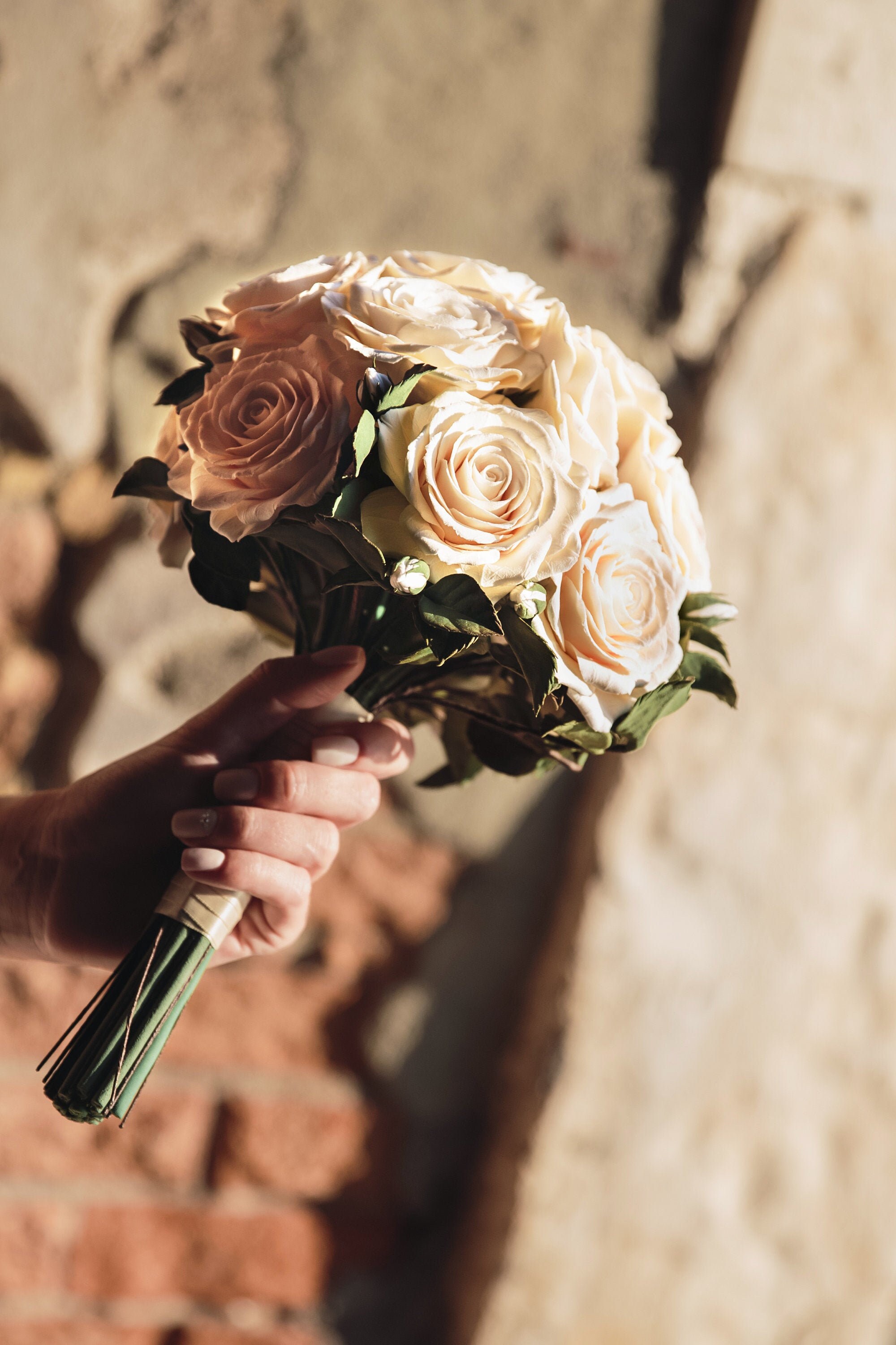 Wedding Bouquet, Bridal White Flowers, Romantic Wedding, Floral