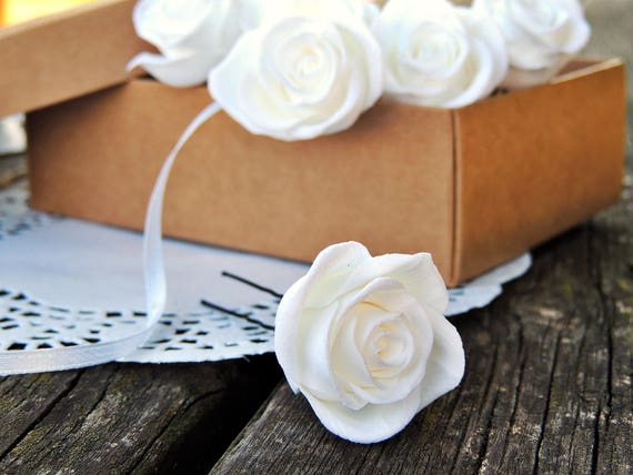 White Sheepskins Rose Boots White Roses Bridal Accessories Etsy