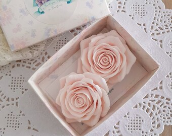 bridal accessory, hair rose, hair accessory, pink rose, bridal barrettes, wedding hairstyle, Handmade accessories for wedding