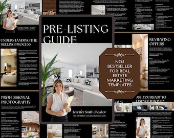 Modern Pre-Listing Guide in Black | Canva Editable