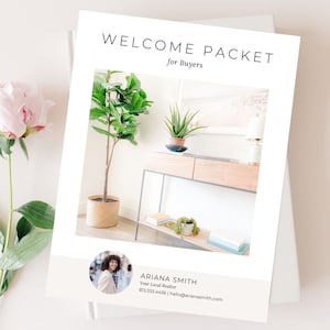 Minimal Welcome Packet for Buyers, Homebuyer Guide, Modern Real Estate Marketing, New Client Welcome Packet, Real Estate Buyer Guide