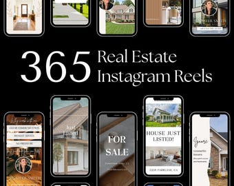 365 Real Estate Instagram Reels Bundle | Social Media Reels (Digital Download)