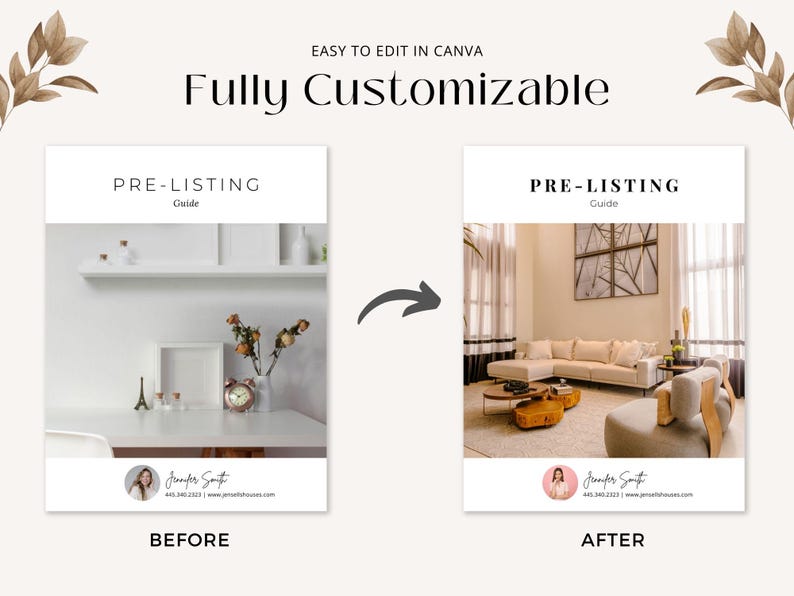 Minimal Pre Listing Guide | Seller Guide | Real Estate Pre Listing Guide Template | Pre Listing Presentation | Real Estate Marketing | Canva