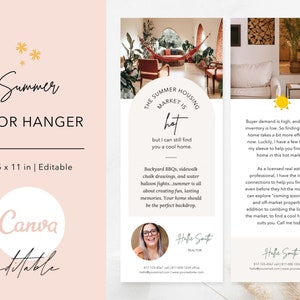 Summer Door Hanger Template, Digital File, Real Estate Summer Door Hanger, Realtor Summer Marketing, Summer Neighborhood Marketing
