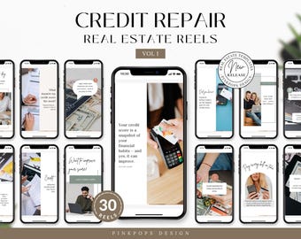 Kredit-Reparatur-Instagram Reels | Canva Vorlagen (Digitaler Download)