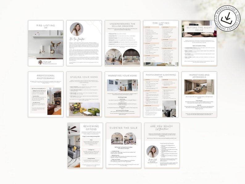 Minimal Pre Listing Guide | Seller Guide | Real Estate Pre Listing Guide Template | Pre Listing Presentation | Real Estate Marketing | Canva
