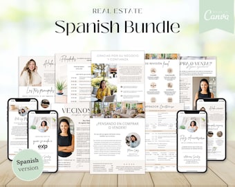 Spanische Vorlagen für Grundbesitz | Realtor Bundle (Canva bearbeitbar)