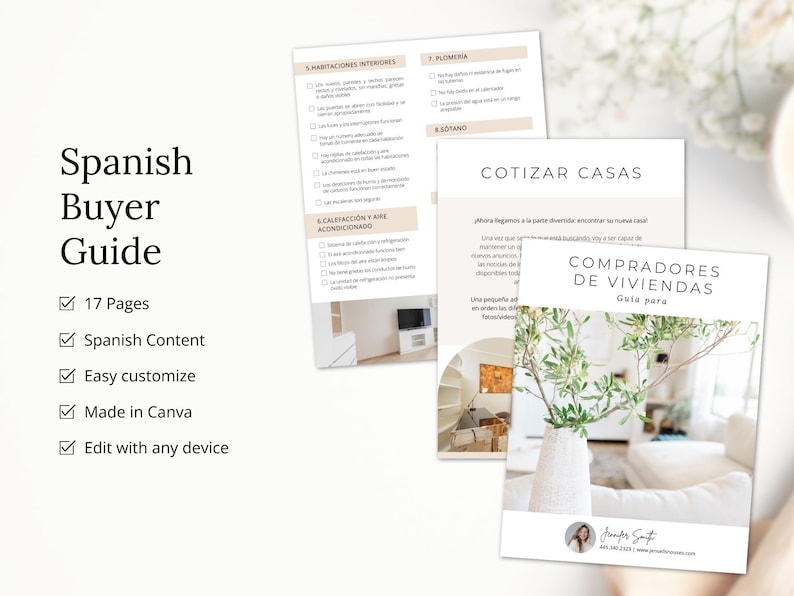 Spanish Real Estate Buyer Guide, Bilingual Presentation (canva Template ...