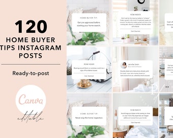 40 Home Buyer Tips Real Estate Instagram Posts Templates, Real Estate Quotes, Real Estate Marketing, Real Estate Engagement Posts