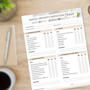 Rental Property Inspection Checklist | Real Estate Template (canva) - Etsy